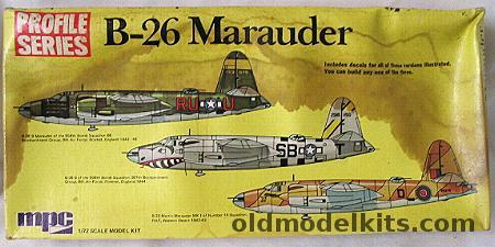 MPC 1/72 B-26 Marauder B or MkI British Profile Series plastic model kit